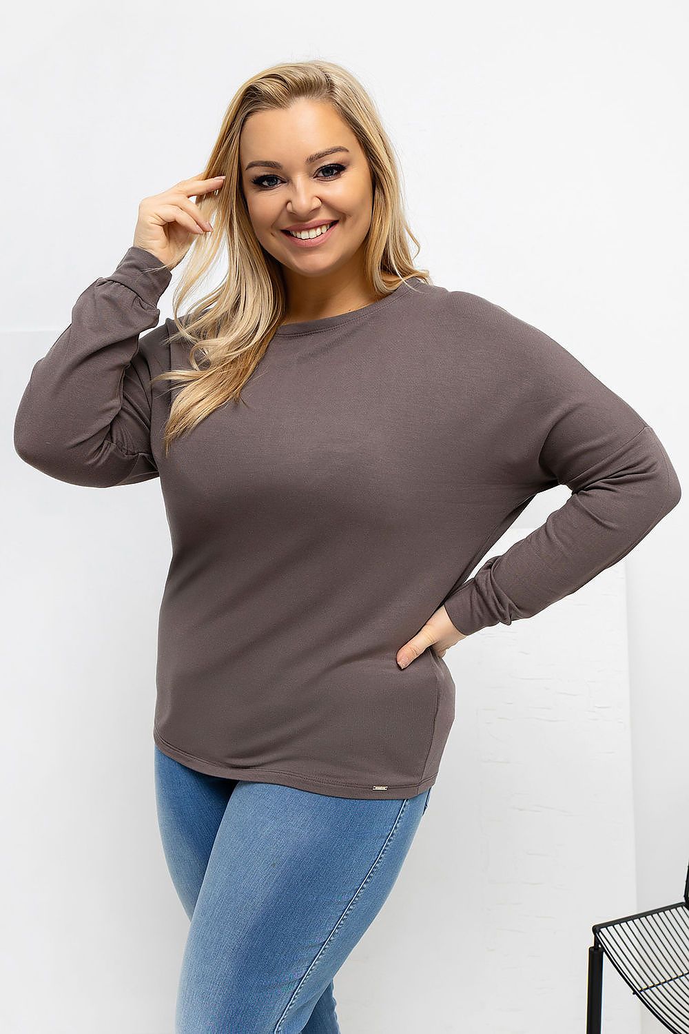Round Neck Plus size blouse Relevance