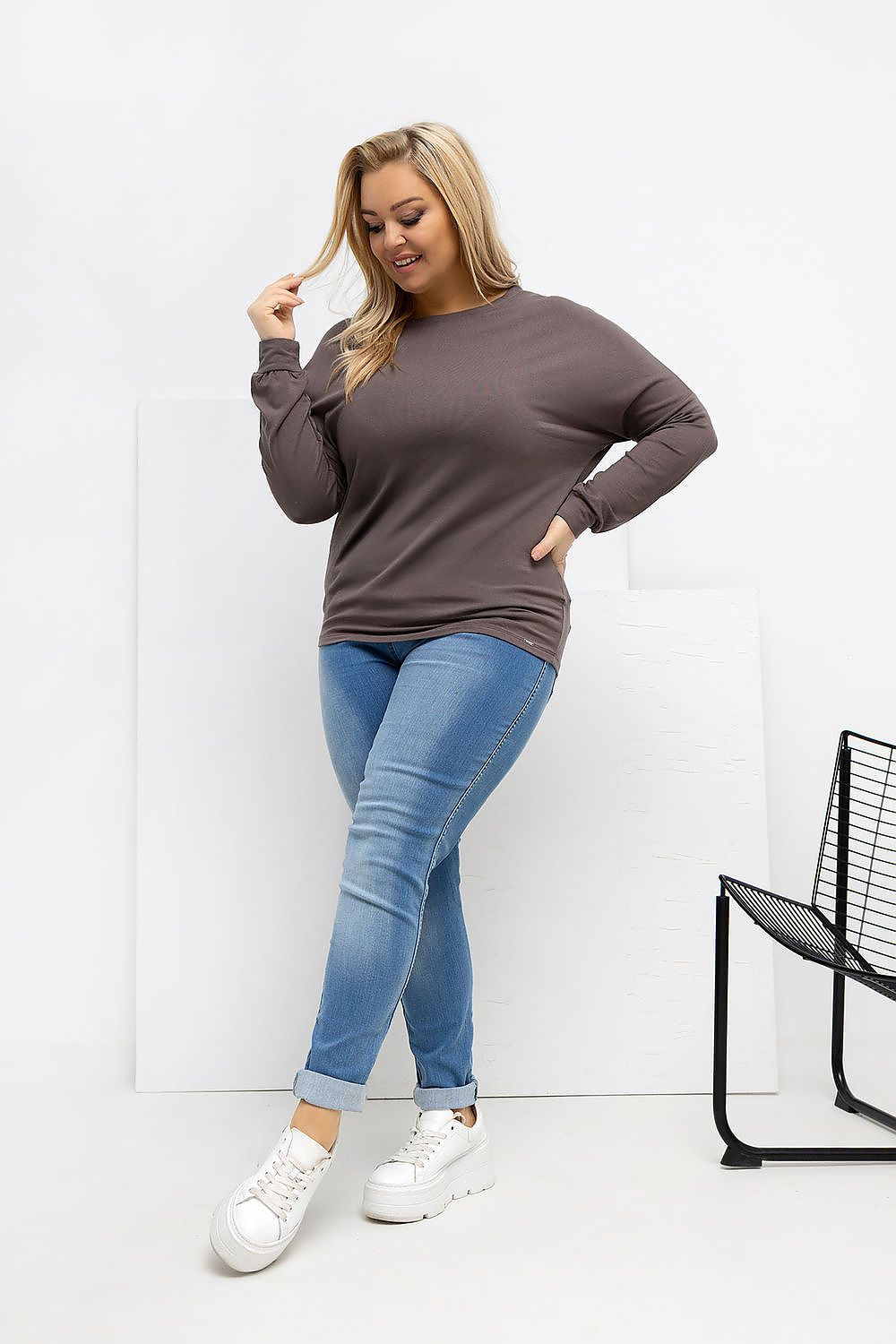 Round Neck Plus size blouse Relevance