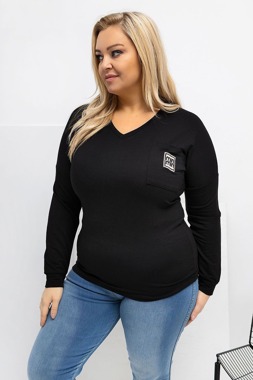 Plus size V-neck blouse Relevance