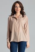 Simple cut Long sleeve shirt Lenitif