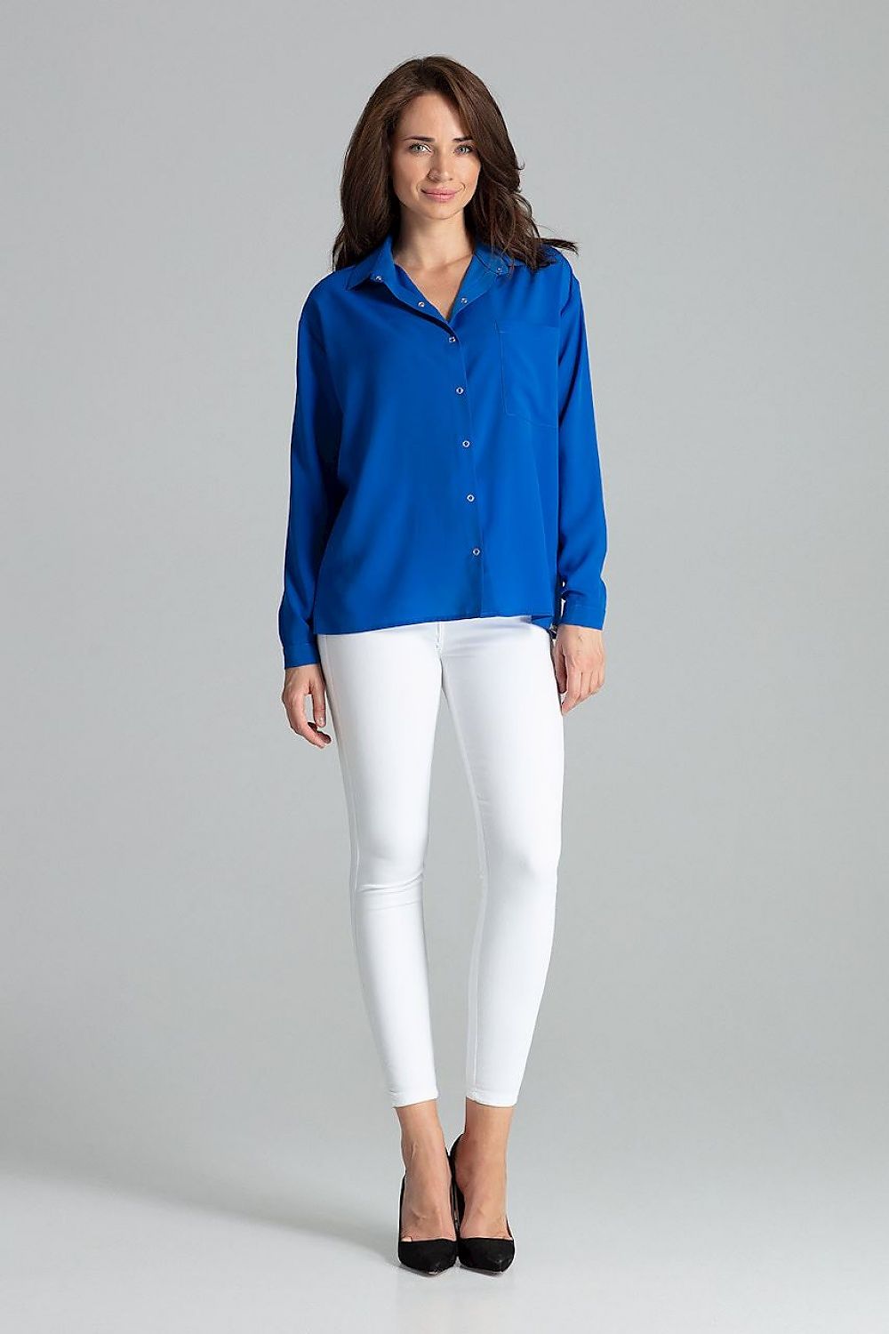 Simple cut Long sleeve shirt Lenitif