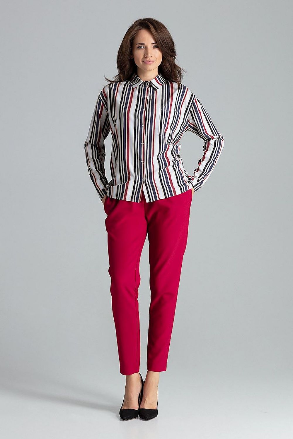 Simple cut Long sleeve shirt Lenitif