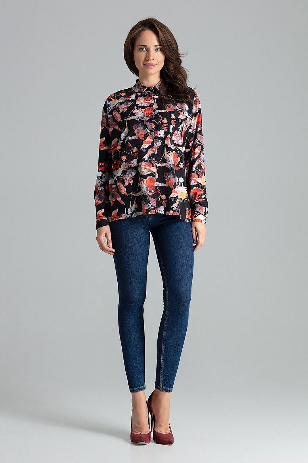 Simple cut Long sleeve shirt Lenitif