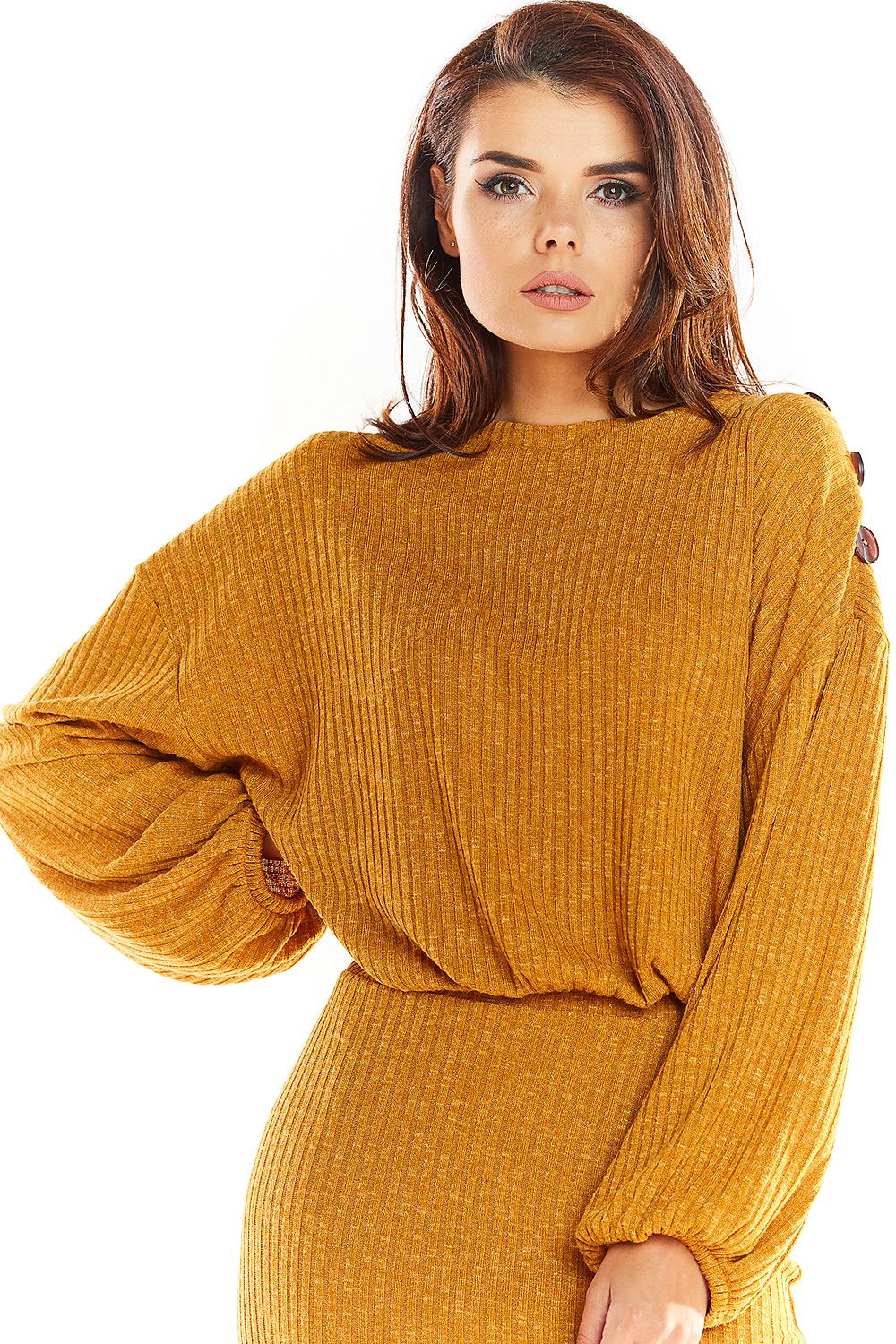 Jumper with Long-sleeved sweater with a kimono cut - awama