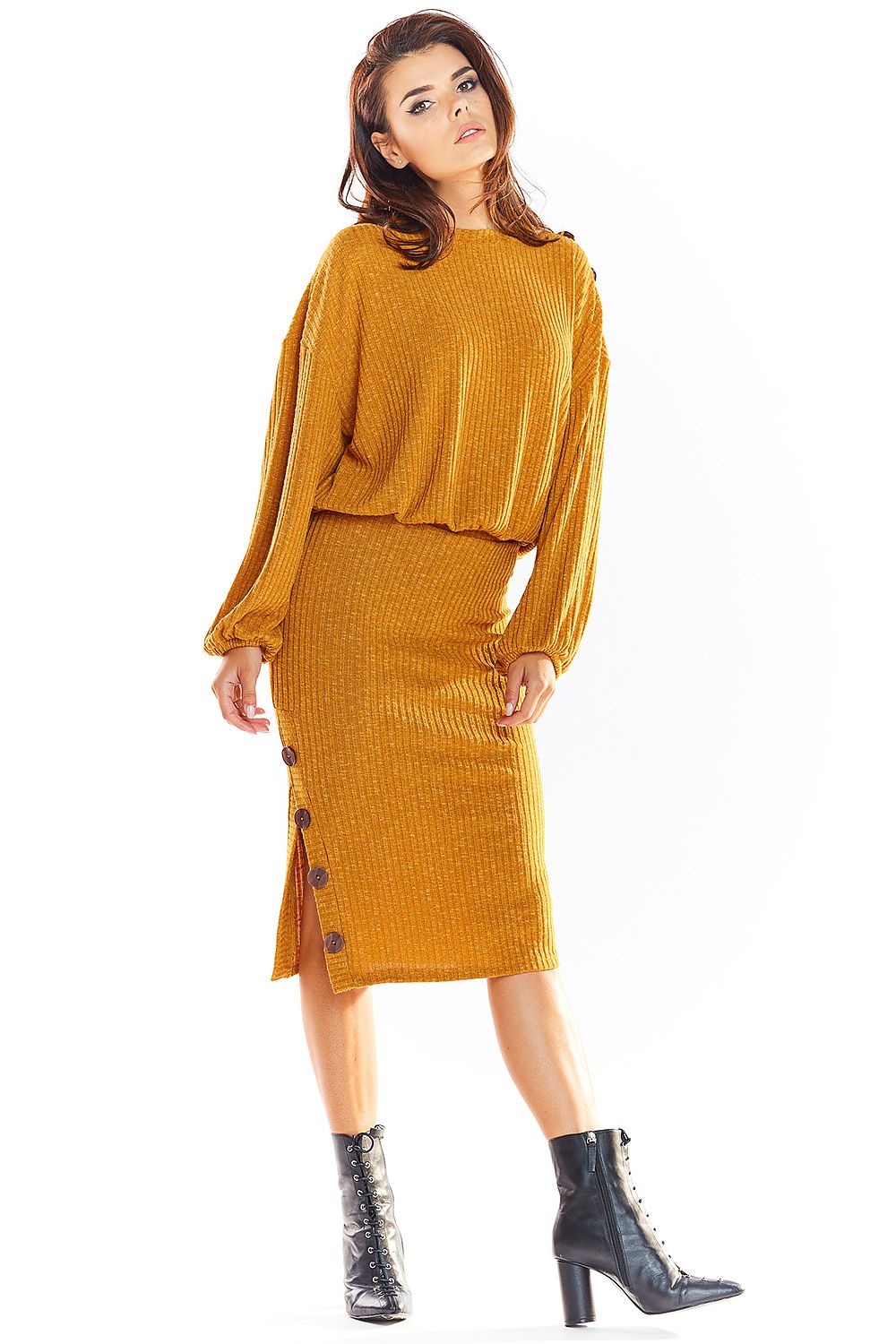 Jumper with Long-sleeved sweater with a kimono cut - awama