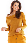 Jumper, Long sleeve sweater with classic cut - awama