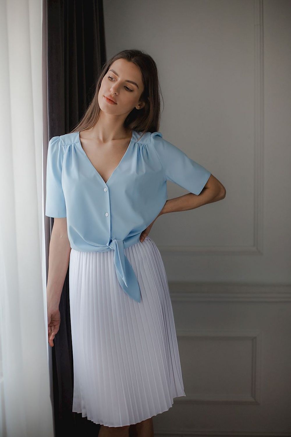 Short simple sleeve shirt Lenitif