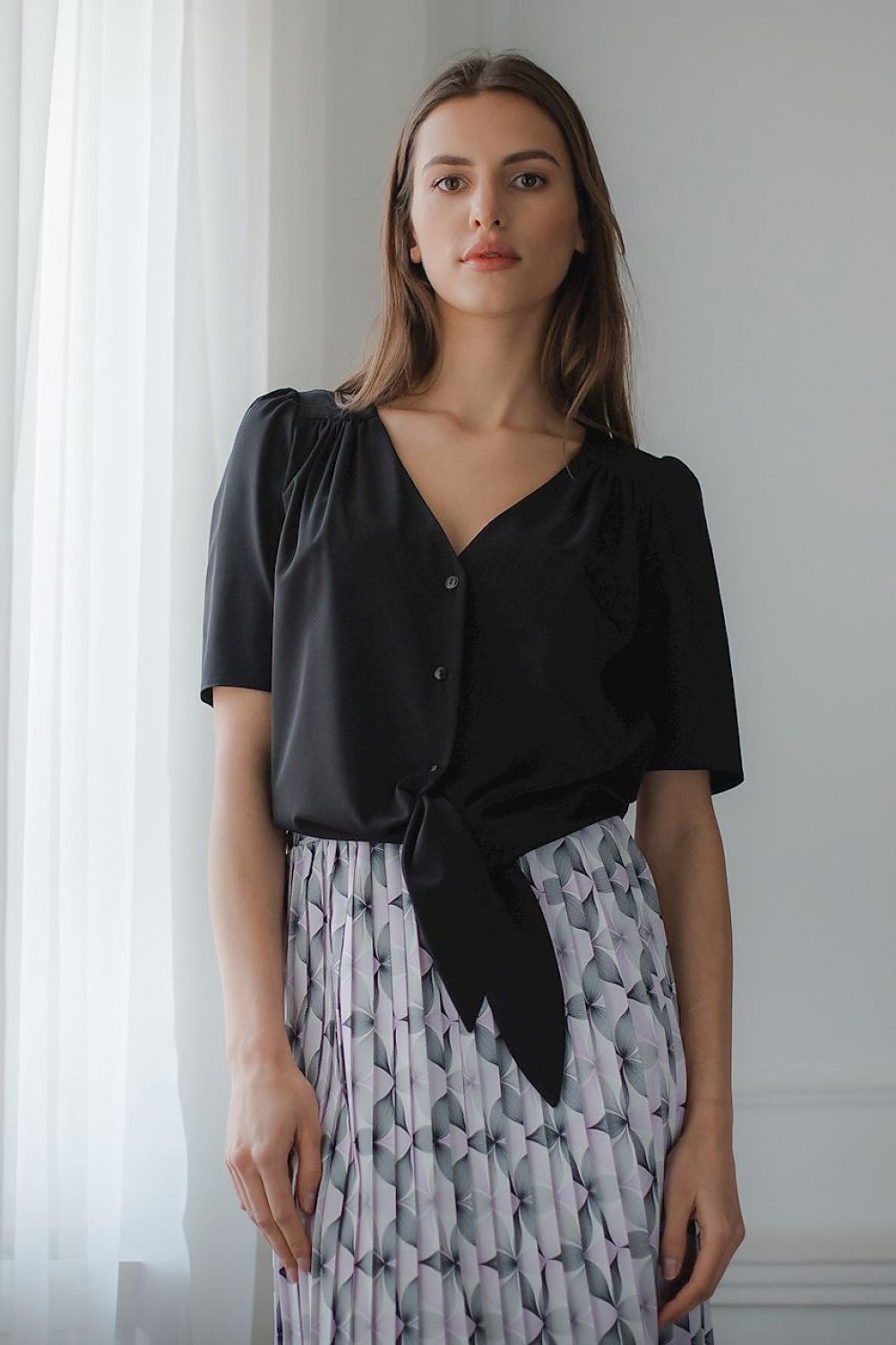 Short simple sleeve shirt Lenitif