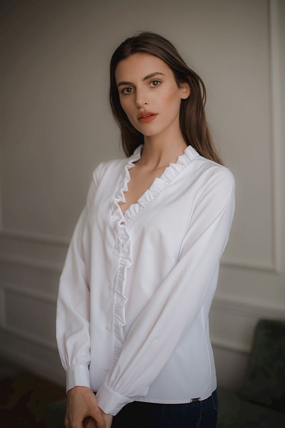 Frill Long sleeve shirt Lenitif