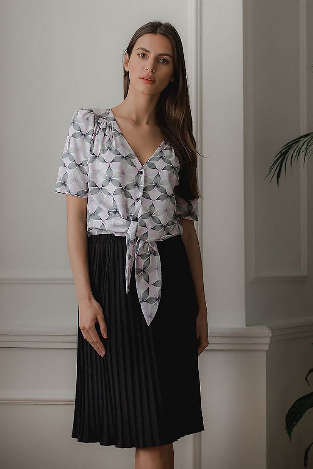 Short simple sleeve shirt Lenitif