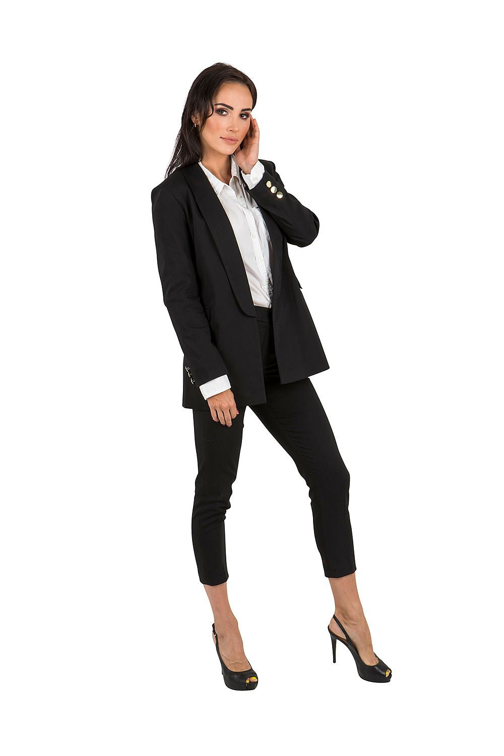 Three Buttons Blazer Jacket Cabba