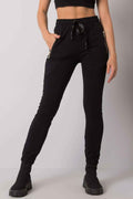 Lys beige joggebukse med lommer for dame