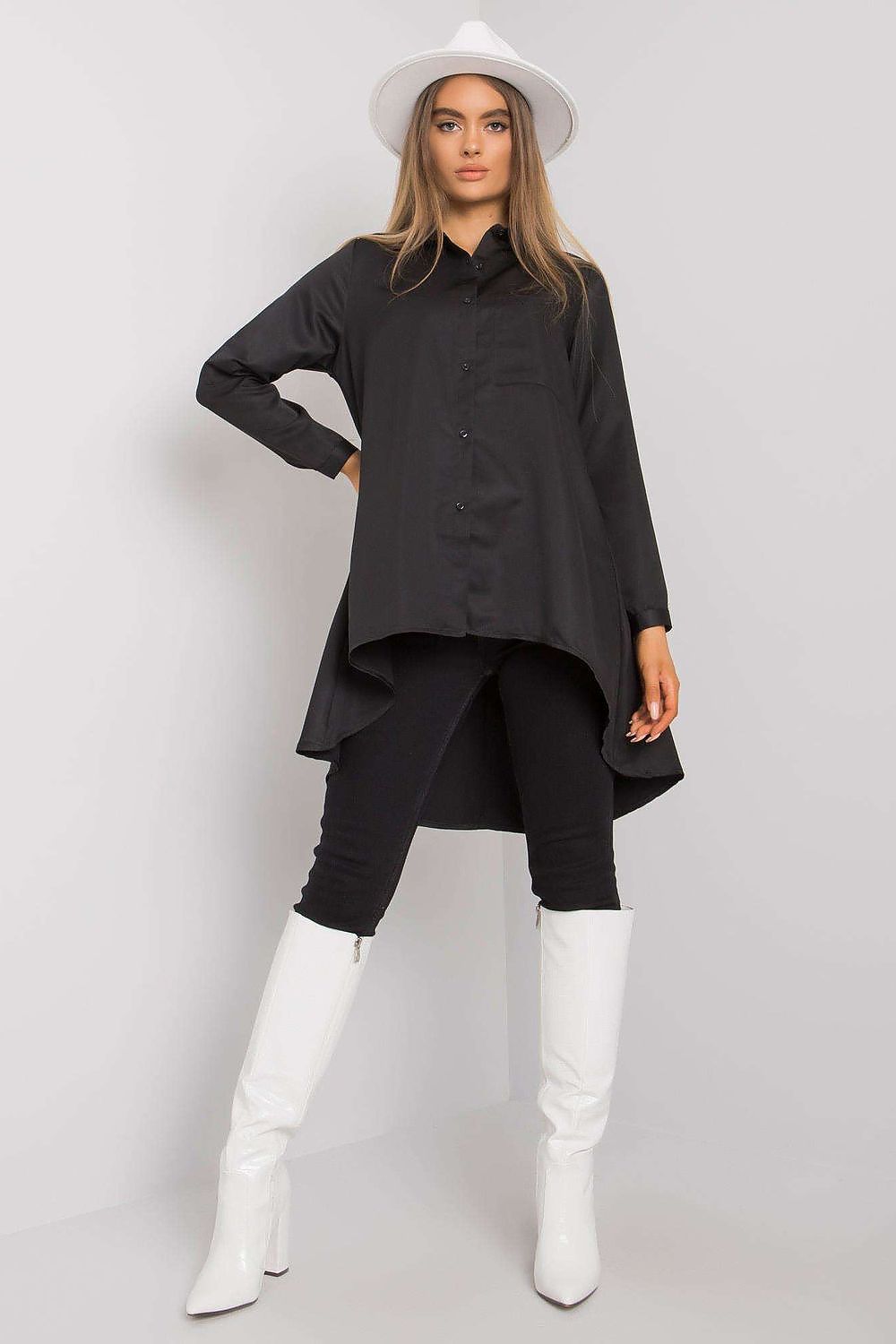 Long sleeve shirt with longer back Ex Moda
