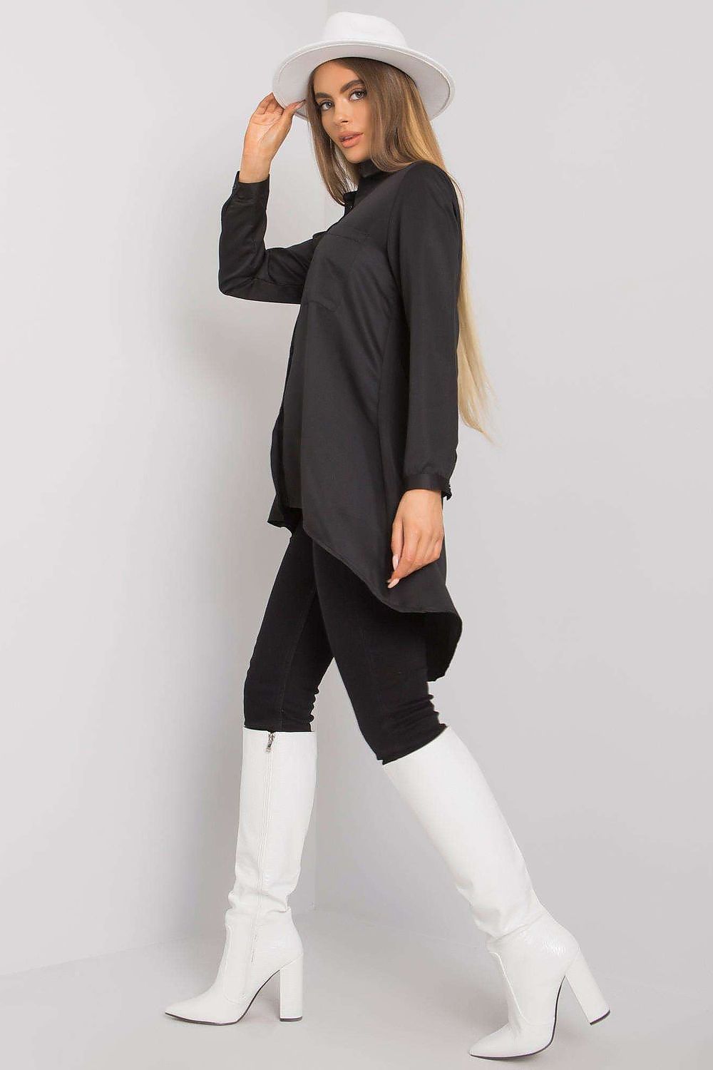 Long sleeve shirt with longer back Ex Moda