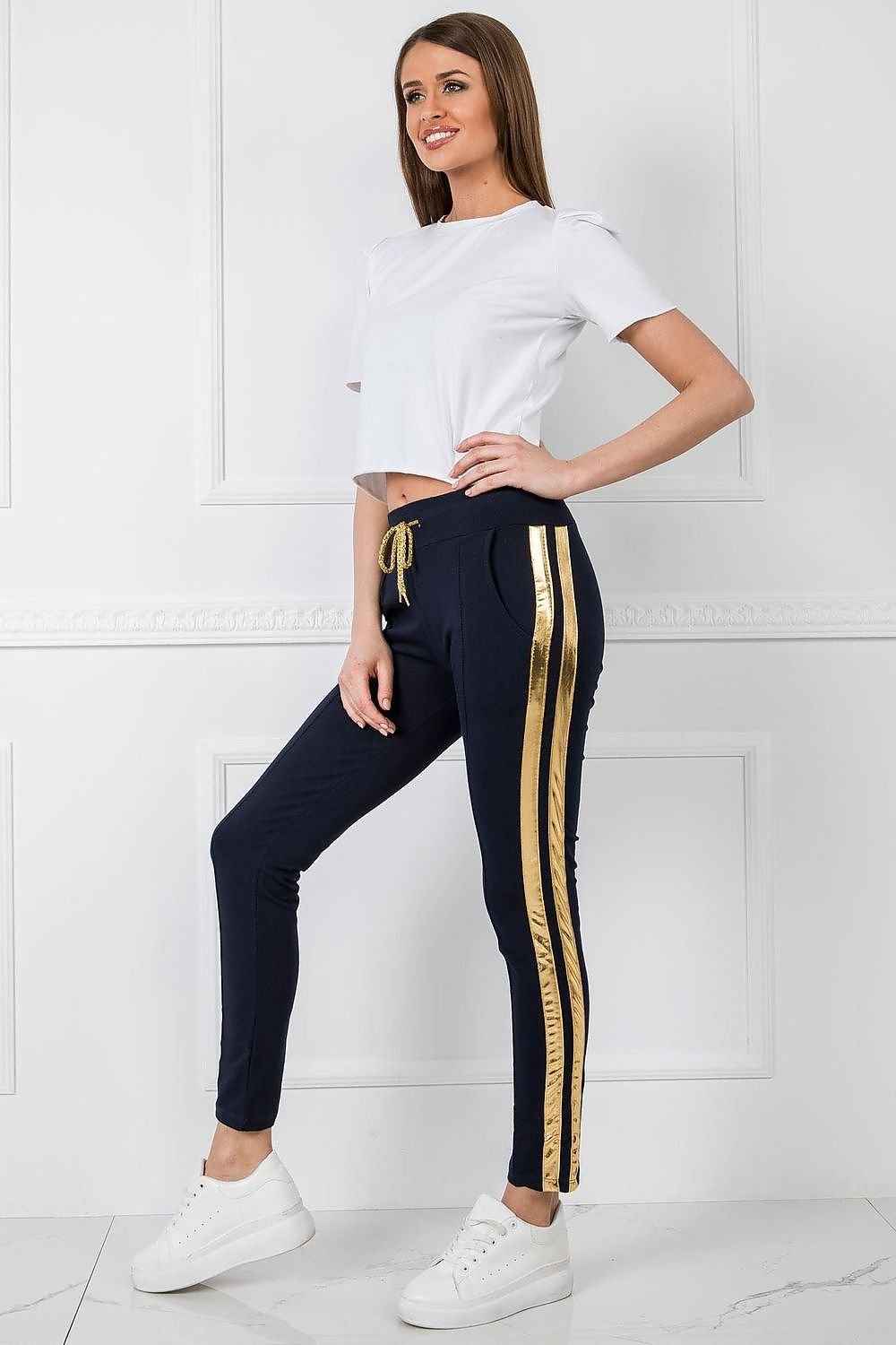 StrideLine - Joggebukser for kvinner med kontraststriper på siden