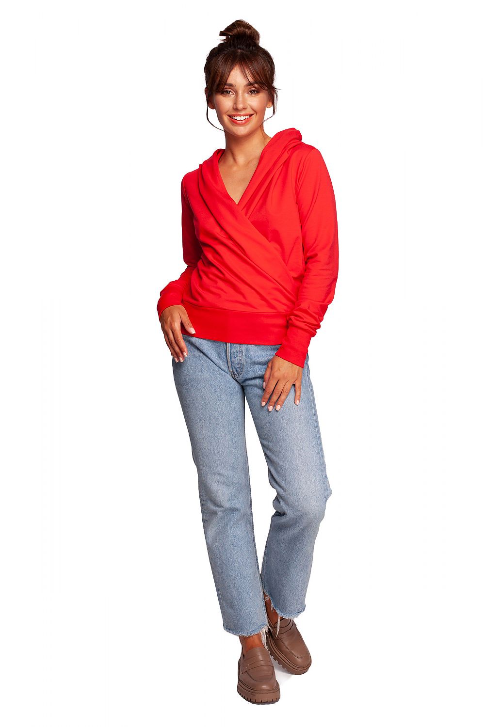 Elegant drapert hettegenser - BeWear