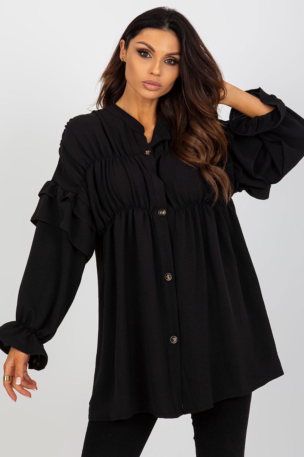 Long sleeve shirt with button-down Och Bella