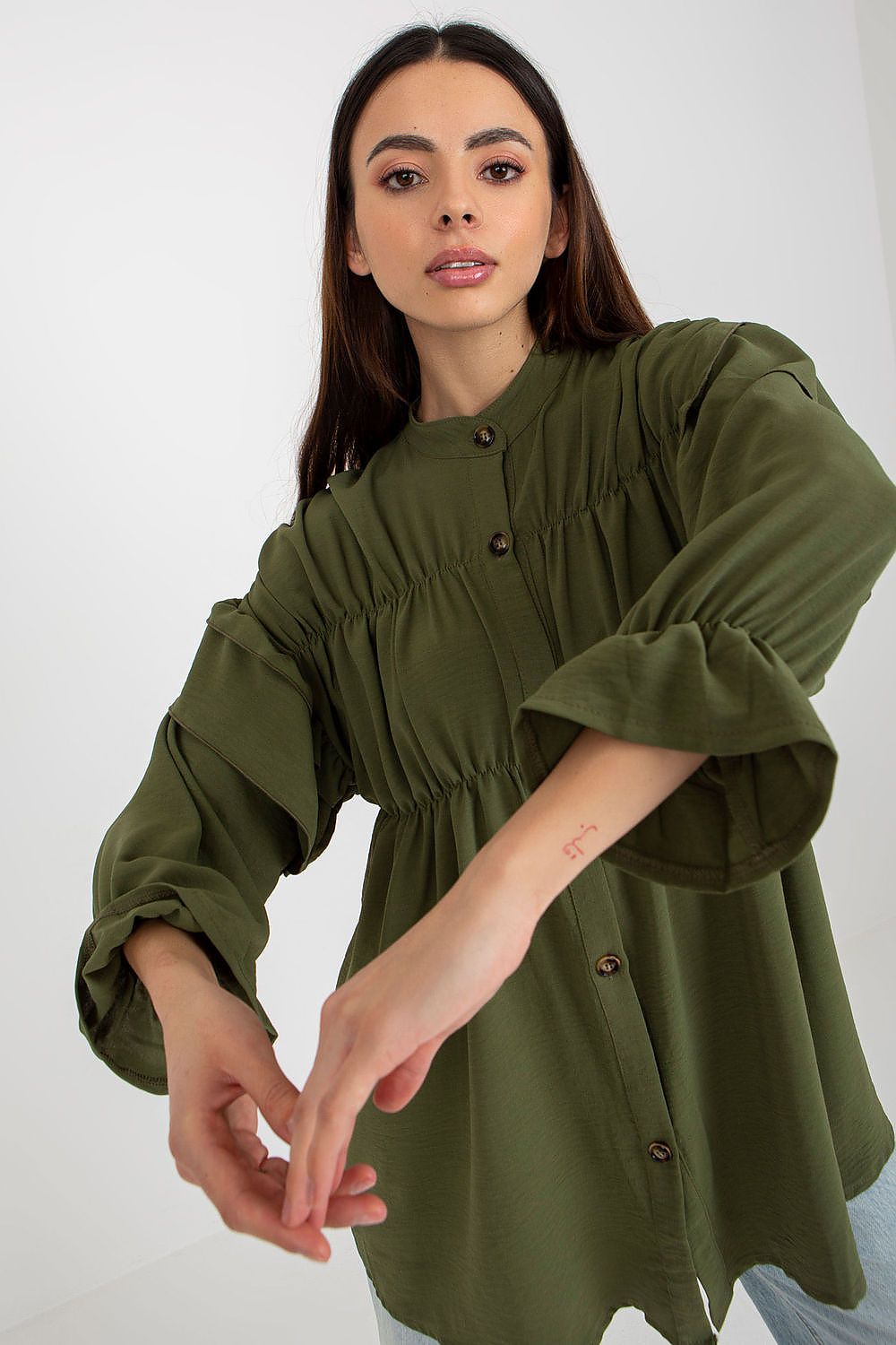 Long sleeve shirt with button-down Och Bella