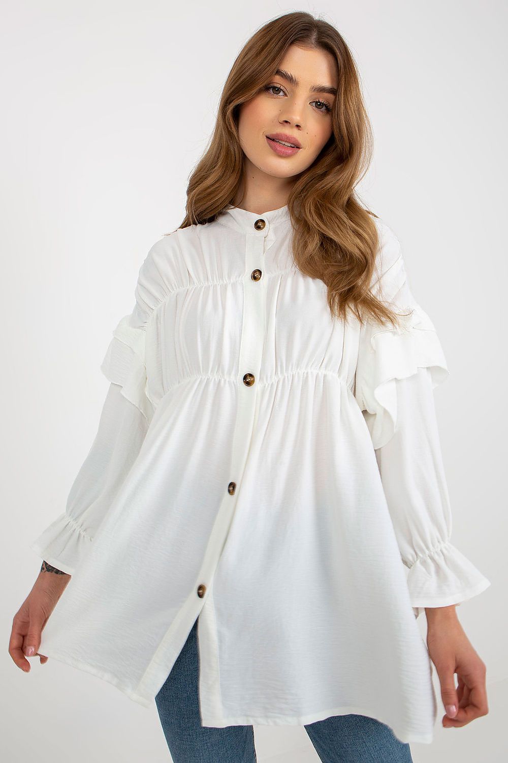 Long sleeve shirt with button-down Och Bella