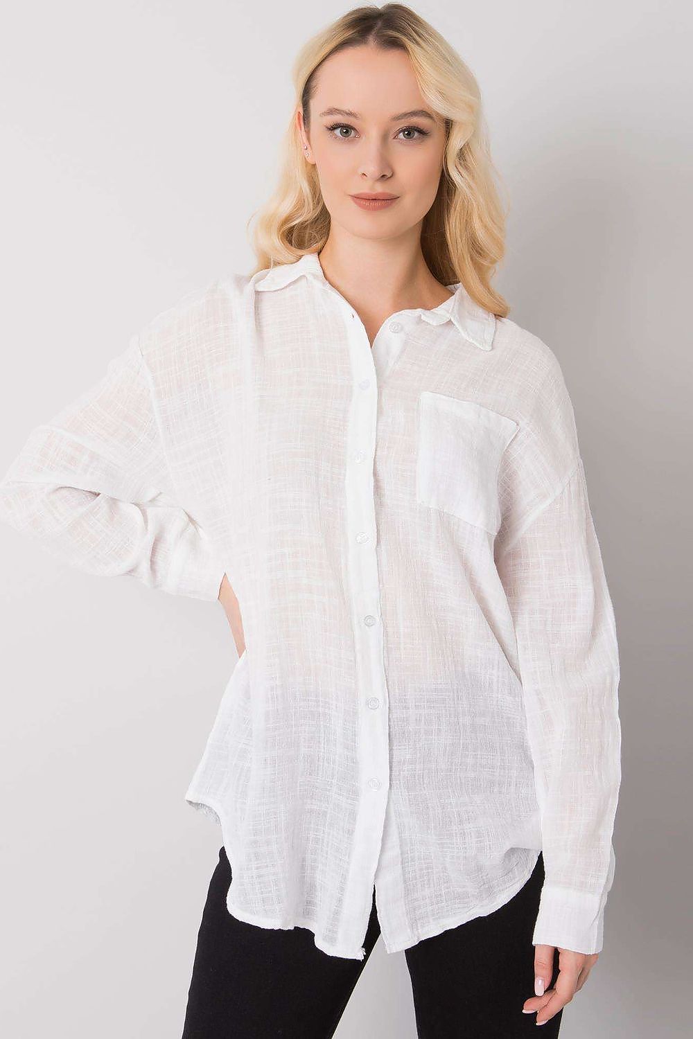 Long sleeve shirt with Sewn-on pocket Och Bella