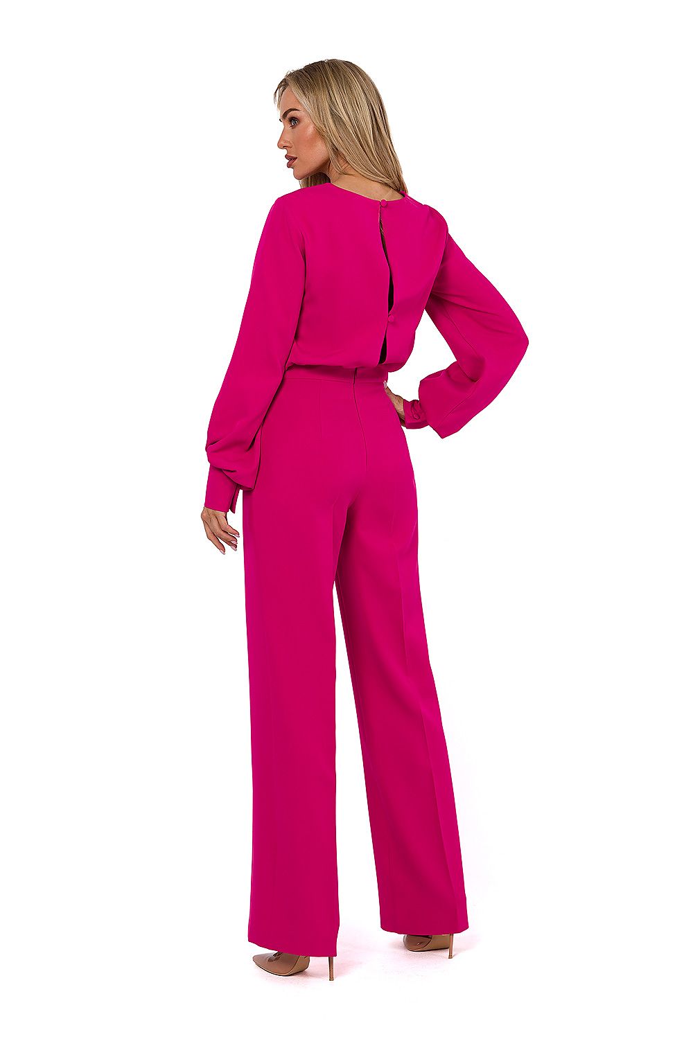 Elegant Buff Sleeve Jumpsuit - Moe