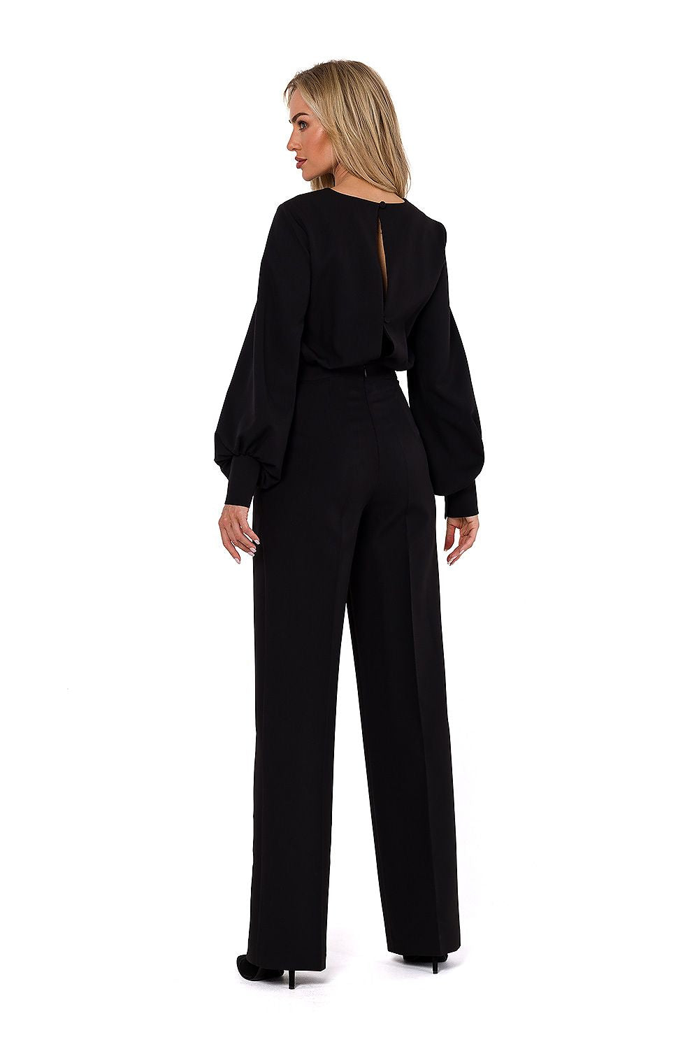 Elegant Buff Sleeve Jumpsuit - Moe