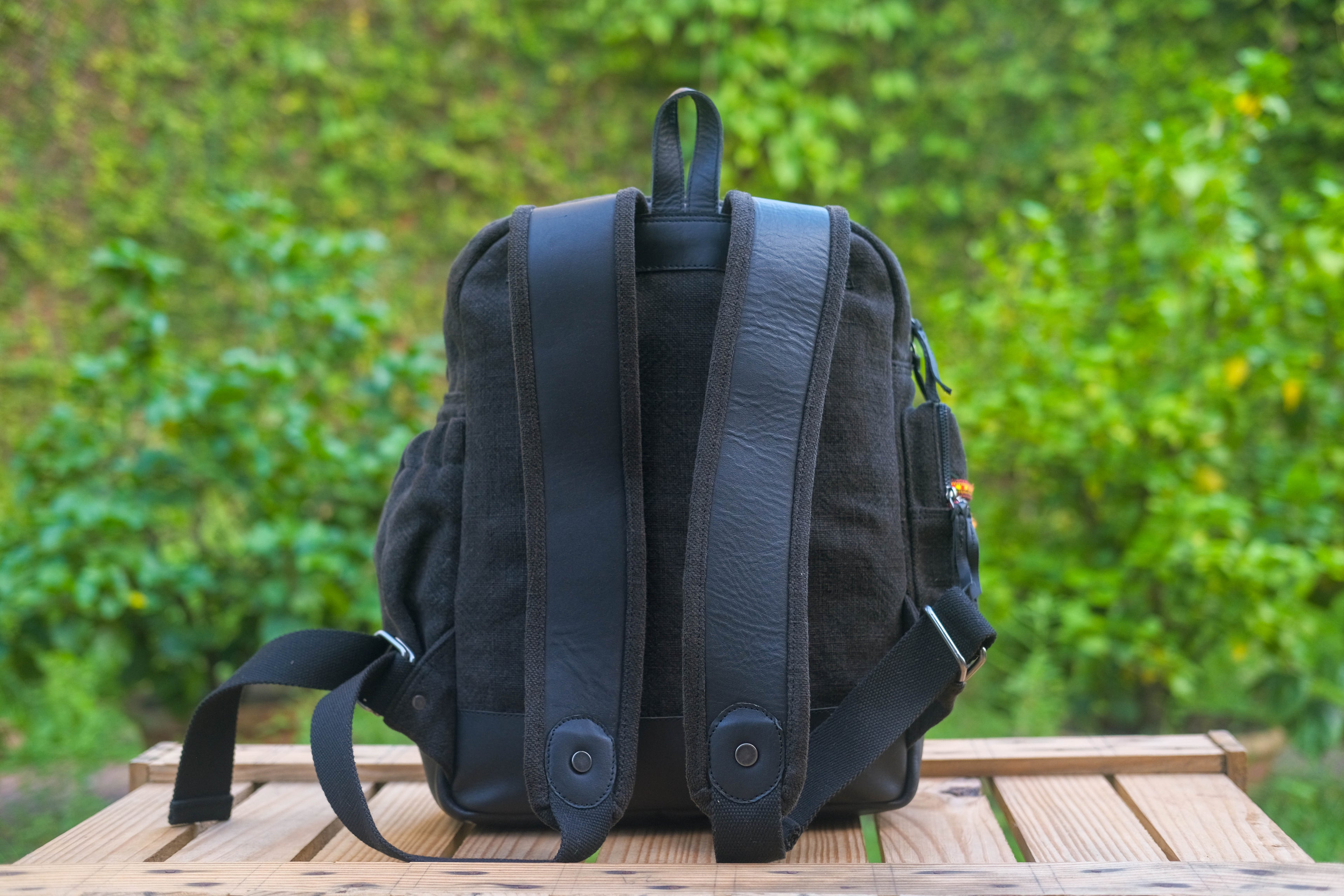 Custom Awkward Cousin Backpack | One-of-a-Kind Upcycled Leather & Jute