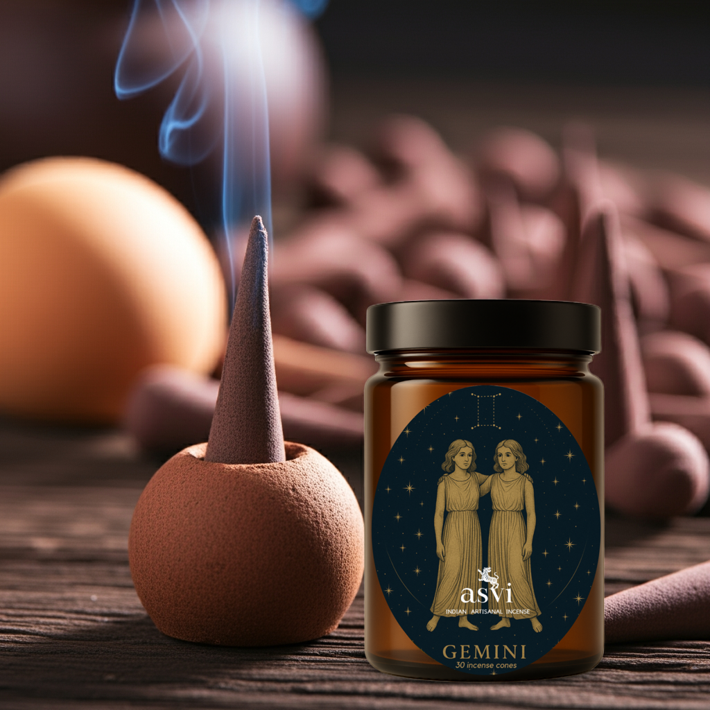 Ayurvedic Zodiac Incense | Gemini Sun Sign (Handmade Cones)