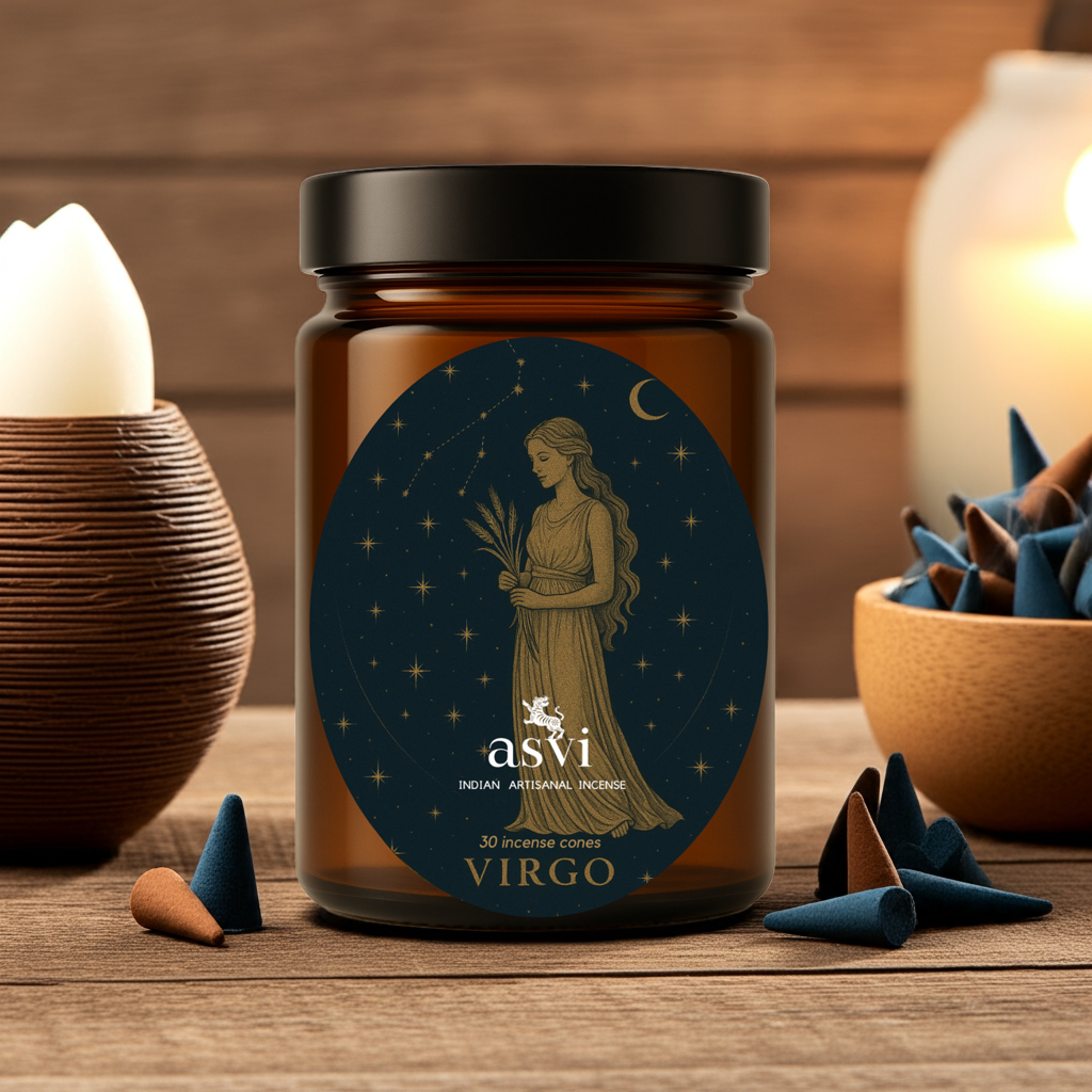 Ayurvedic Zodiac Incense | Virgo Sun Sign (Handmade Cones)