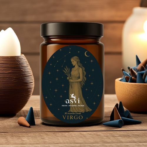 Ayurvedic Zodiac Incense | Virgo Sun Sign (Handmade Cones)