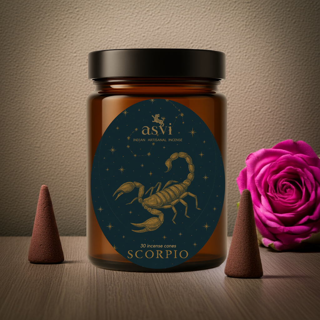 Ayurvedic Zodiac Incense | Scorpio Sun Sign (Handmade Cones)