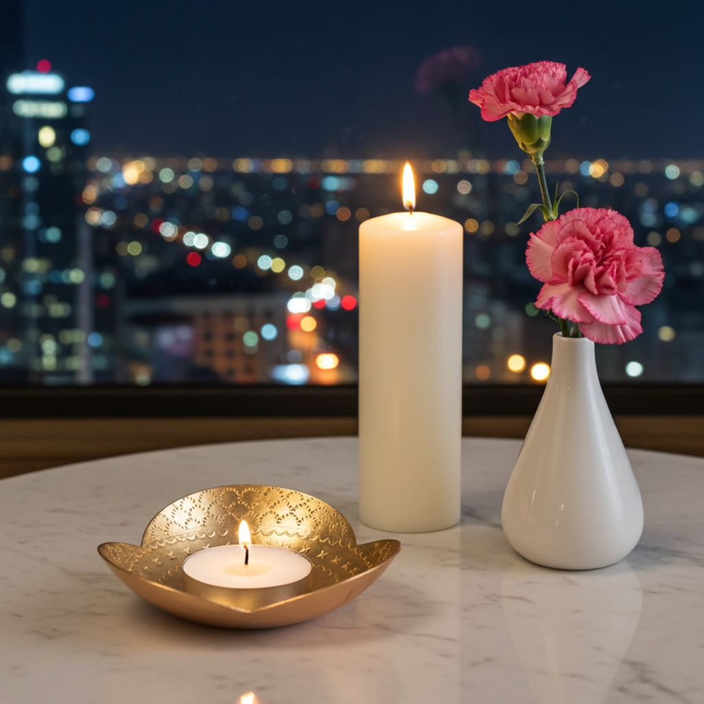 Wave Brass Tealight Holders | Set of 2 (Handmade)