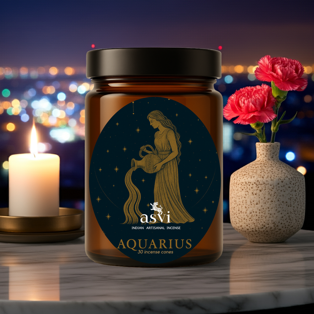 Ayurvedic Zodiac Incense Cones: Aquarius Sun Sign