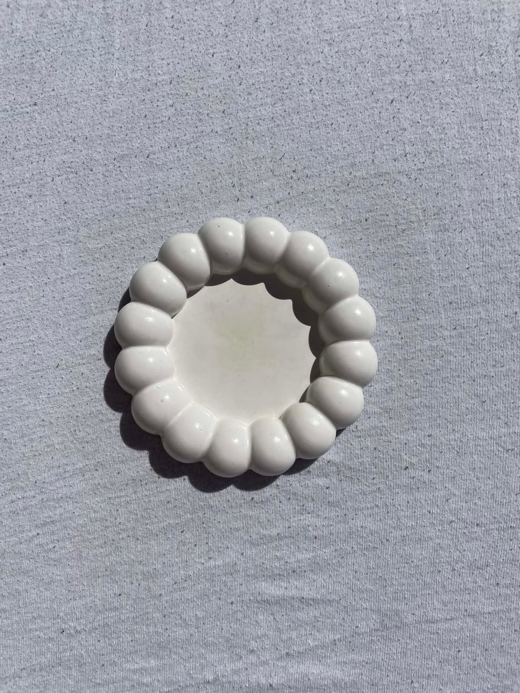 Rundt boblefat (hvit)