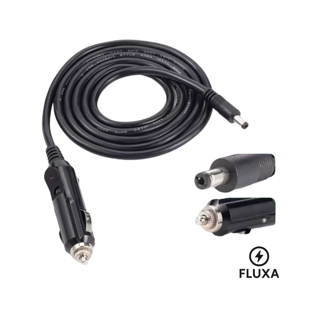 Fluxa Bil-ladekabel DC5521/DC7909  til 12V