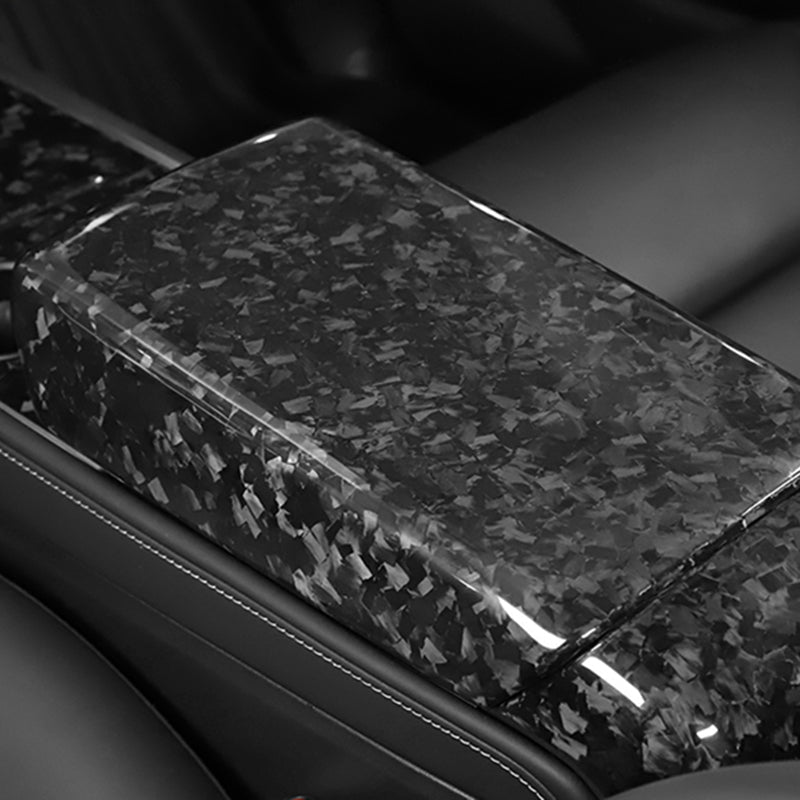 Ekte karbonfiber - Deksel til armlenet foran for Model 3 2020-2023/Model Y 2021-2024