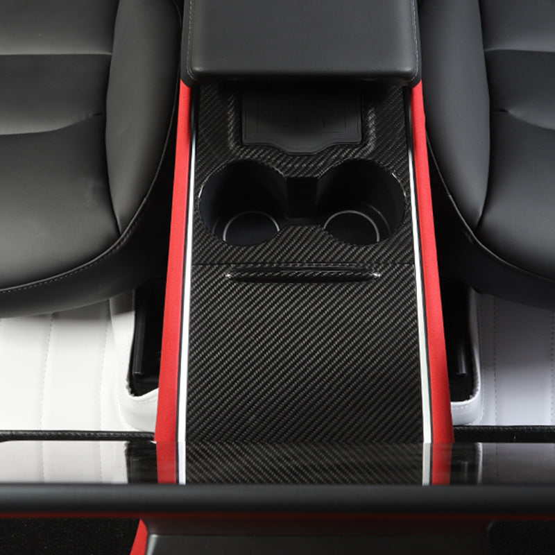 Ekte karbonfiber - Deksler til midtkonsoll for Model 3 2020-2023/Model Y 2021-2024