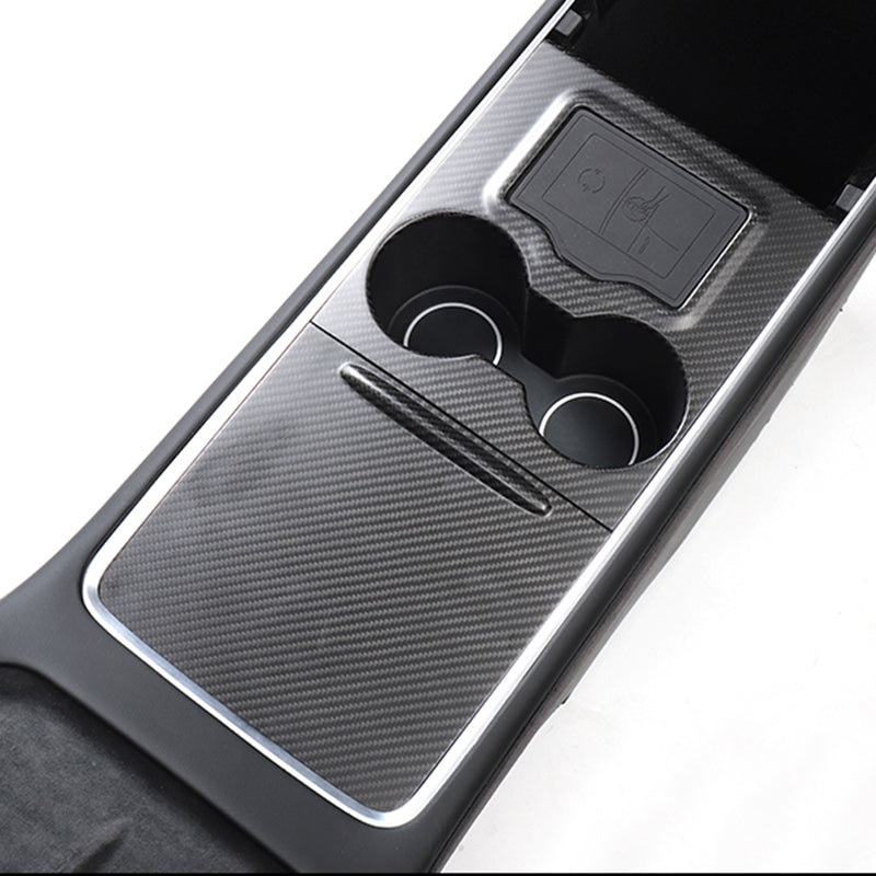 Ekte karbonfiber - Deksler til midtkonsoll for Model 3 2020-2023/Model Y 2021-2024