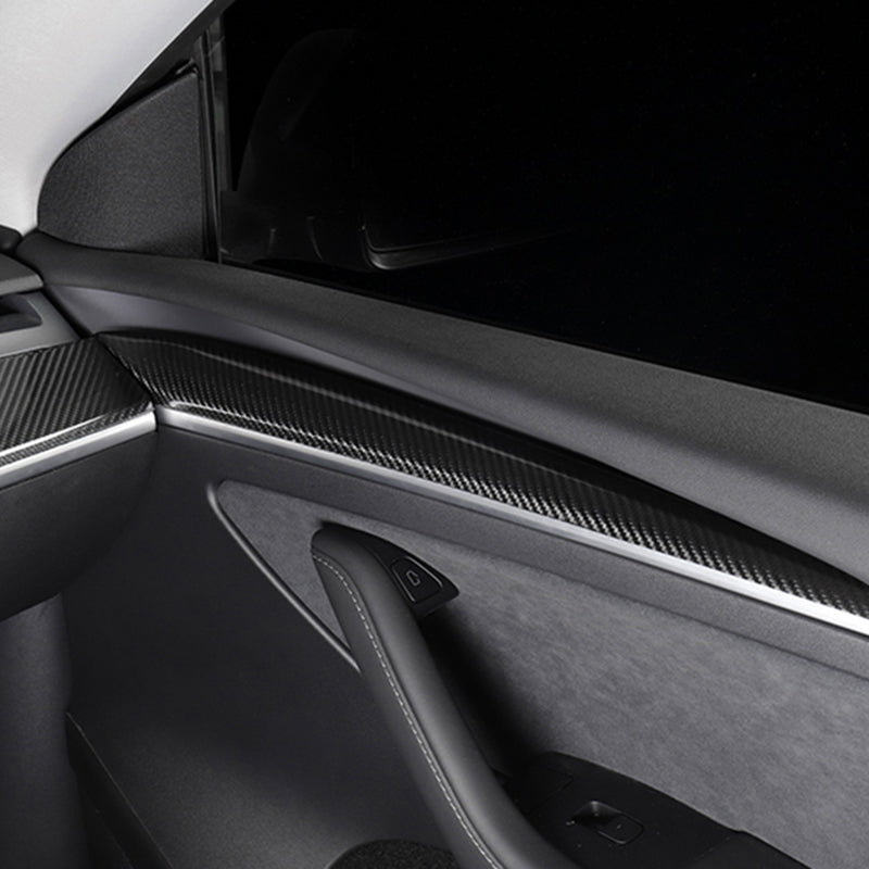 Ekte karbonfiber - Deksler til dørpaneler for Model 3 2021-2023/Model Y 2021-2024