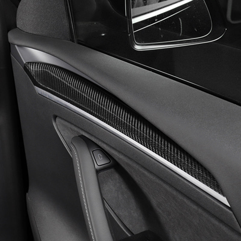 Ekte karbonfiber - Deksler til dørpaneler for Model 3 2021-2023/Model Y 2021-2024