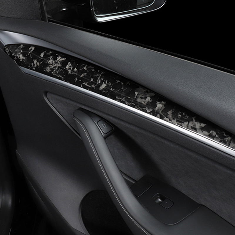 Ekte karbonfiber - Deksler til dørpaneler for Model 3 2021-2023/Model Y 2021-2024