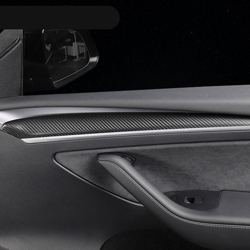 Ekte karbonfiber - Deksler til dørpaneler for Model 3 2021-2023/Model Y 2021-2024