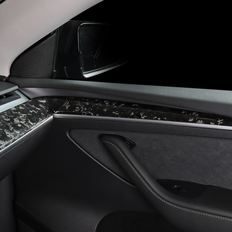 Ekte karbonfiber - Deksler til dørpaneler for Model 3 2021-2023/Model Y 2021-2024