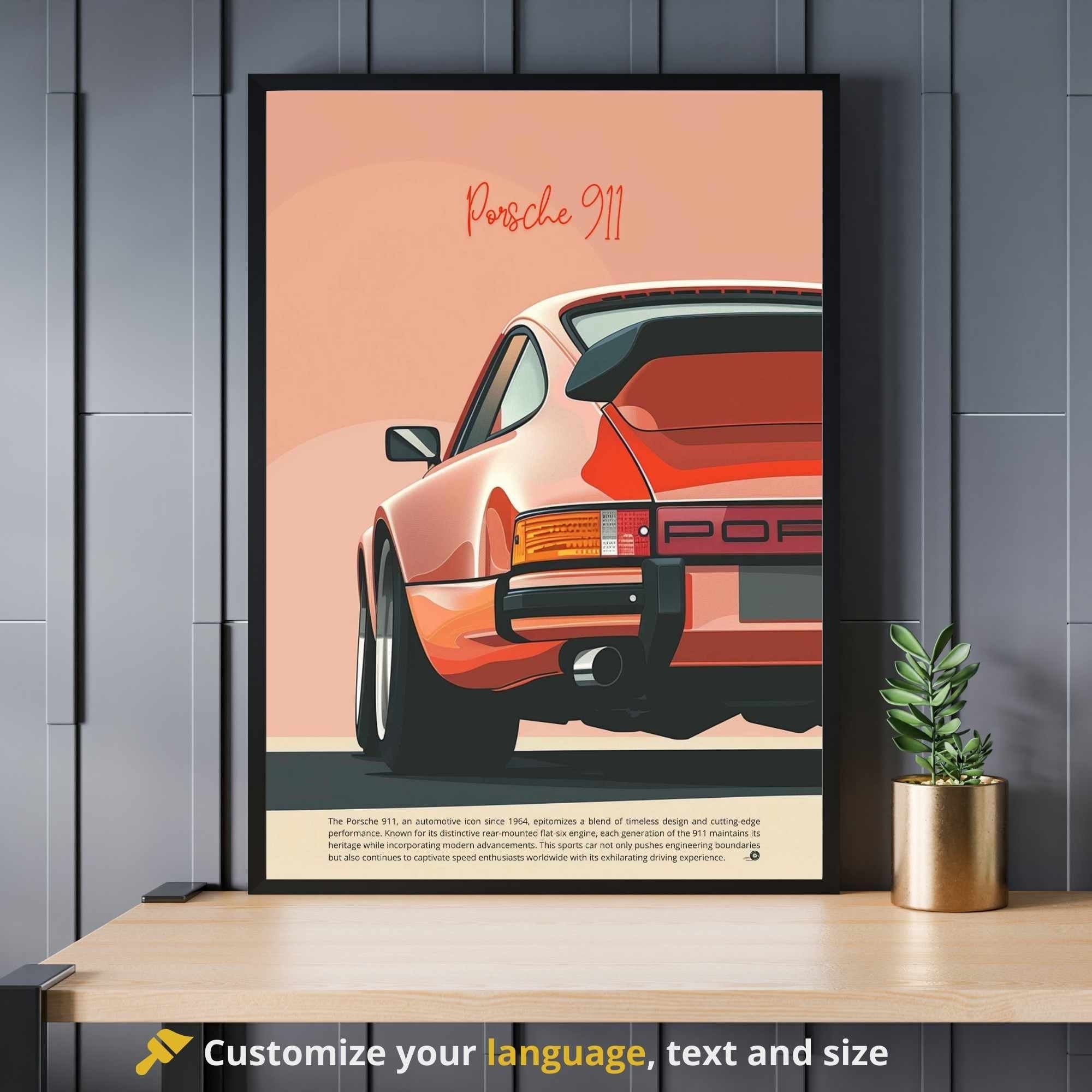 Affiche Porsche 911 | impression Porsche 911  | Impression voiture mythique