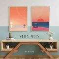 Affiche plage  - Affiche Minimaliste plage - Affiche coucher de soleil