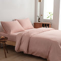 Bambus Sengetøysett XL – Dynetrekk 240x220 cm – Dus rosa