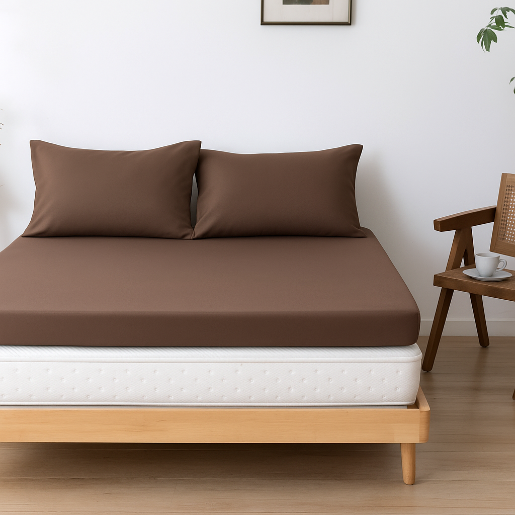 Bambus Overmadrasslaken – Premium – Mokkabrun (Coffee Brown)
