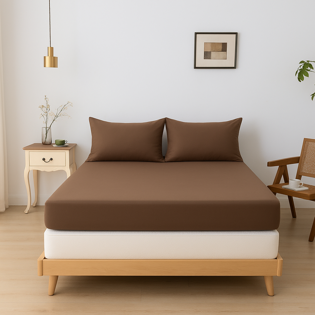 Bambus Overmadrasslaken – Premium – Mokkabrun (Coffee Brown)