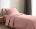 Bambus sengetøysett – Dynetrekk 140x220 cm – Dus rosa