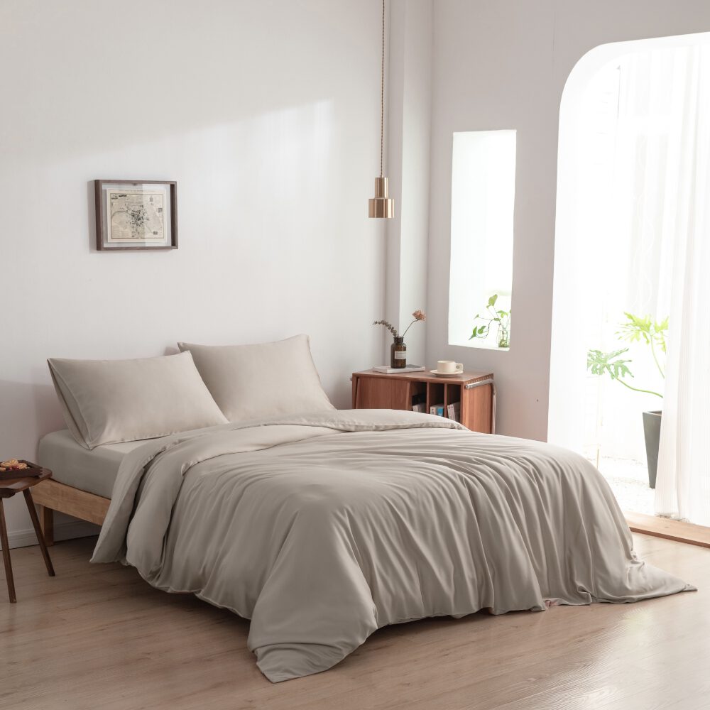 Bambus dynetrekk – Premium – Varm beige (Soft Taupe)